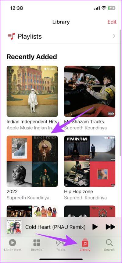 Select-a-Playlist-1 كيفية عمل قائمة تشغيل على Apple Music وفرزها على iPhone