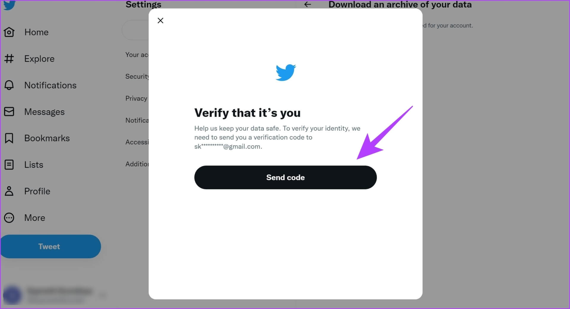 Send-code كيفية تنزيل أرشيف Twitter للحصول على سجل كامل لنشاطك