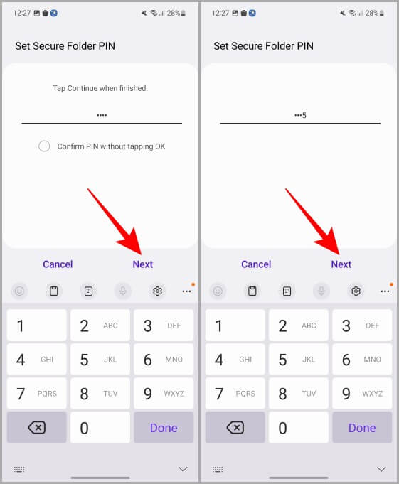 Setting-up-PIN-for-Secure-Folder كيفية إعداد مجلد آمن على هواتف Samsung Galaxy