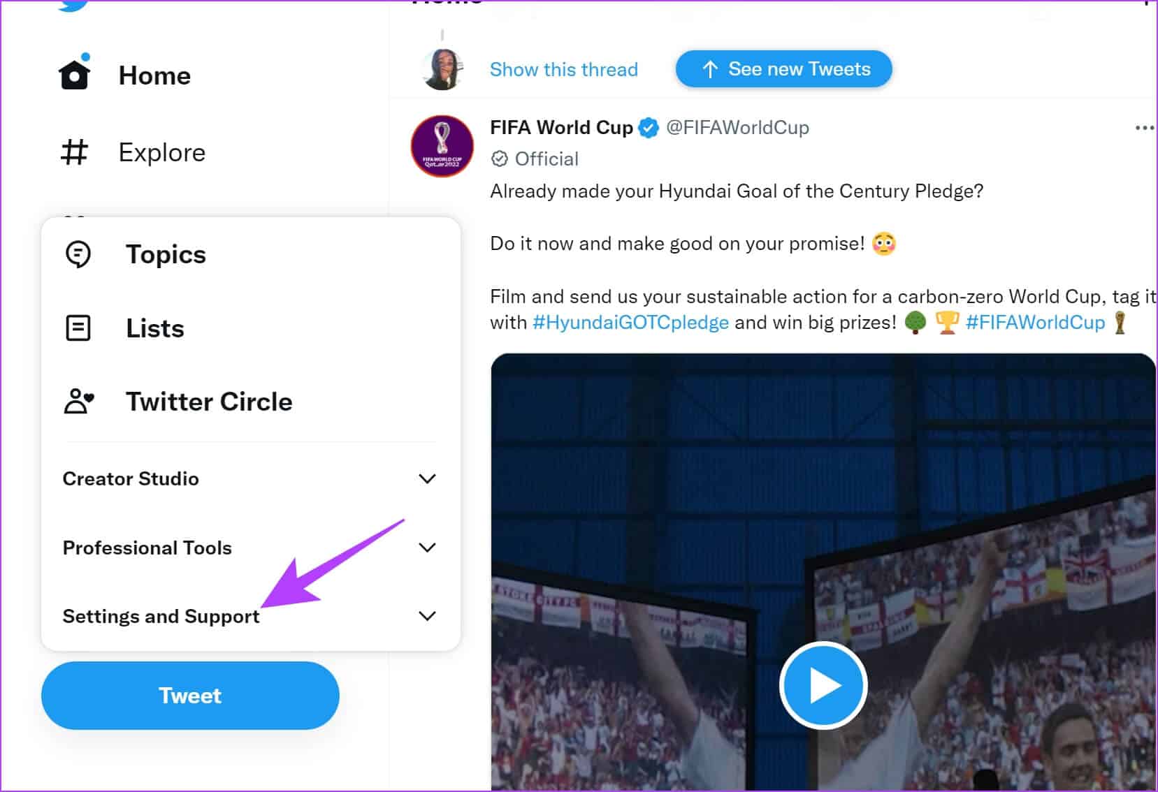 Settings-and-Support كيفية تنزيل أرشيف Twitter للحصول على سجل كامل لنشاطك