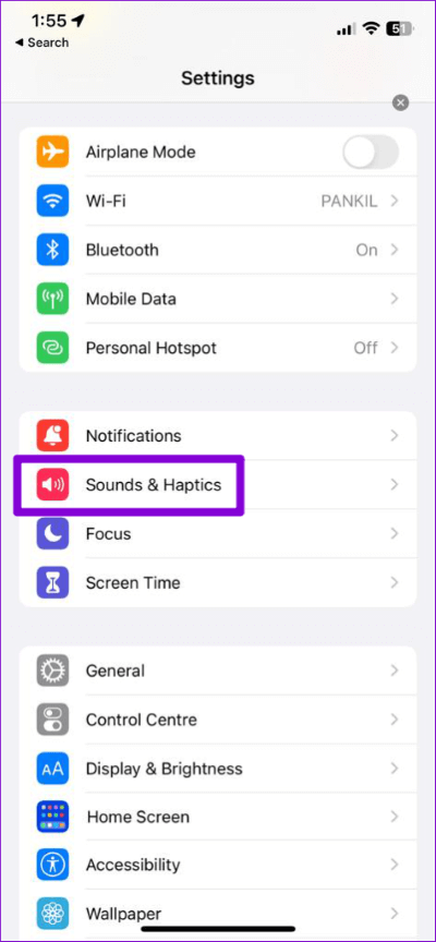 Sounds-Haptics-on-iPhone-474x1024-1 أفضل 7 طرق لإصلاح عدك عمل صوت الإشعار على Facebook Messenger