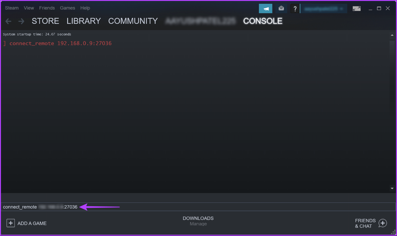 Steam-Console-Command-1 أفضل 6 طرق لإصلاح عدم عمل Steam Play Remote على Windows 11