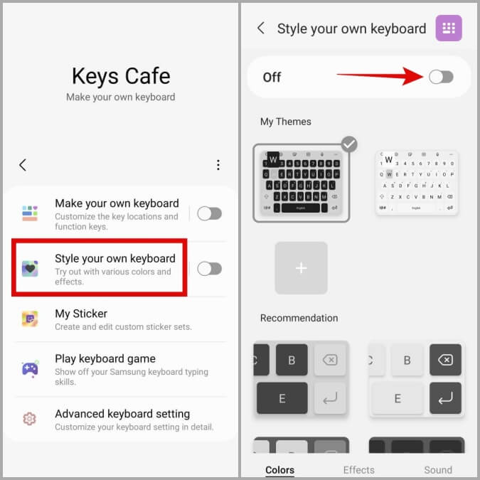 Style-Your-Keyboard-With-KeysCafe-on-Samsung-Galaxy-Phone كيفية تغيير سمة لوحة مفاتيح Samsung باستخدام وحدات Good Lock