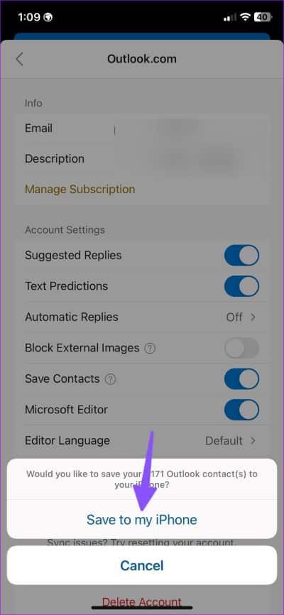Sync-Outlook-Contacts-and-Calendars-on-iPhone-25 كيفية مزامنة جهات الاتصال والتقاويم في Outlook على iPhone