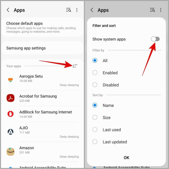 System-Apps-on-Android-1 9 من أفضل الطرق لإصلاح تأخر لوحة مفاتيح Samsung في هواتف Galaxy