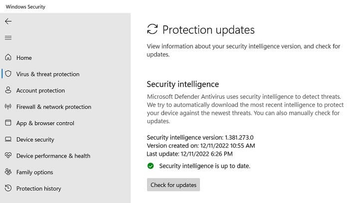 System-Cannot-Find-the-Path-Specified-Protection-Updates-Up-to-Date 12 حل لإصلاح خطأ "لا يمكن للنظام العثور على المسار المحدد" على Windows