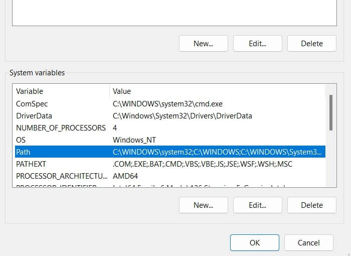 System-Cannot-Find-the-Path-Specified-System-Variables-Path-Select 12 حل لإصلاح خطأ "لا يمكن للنظام العثور على المسار المحدد" على Windows