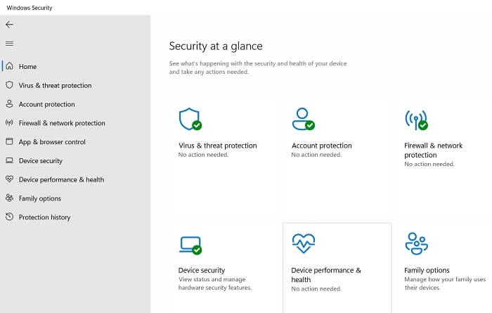 System-Cannot-Find-the-Path-Specified-Windows-Security-Device-Performance-and-Health 12 حل لإصلاح خطأ "لا يمكن للنظام العثور على المسار المحدد" على Windows