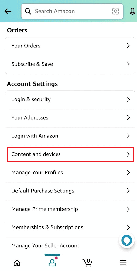 Tap-on-Content-and-devices كيفية إلغاء تسجيل جهاز Amazon