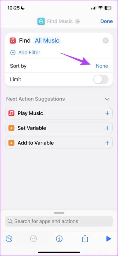 Tap-on-Sort-By كيفية عمل قائمة تشغيل على Apple Music وفرزها على iPhone