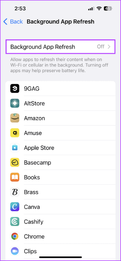 Tap-on-backgtound-app-refresh-1-475x1024-1 أفضل 7 طرق لإصلاح عدم ظهور شارات الإشعار على iPhone