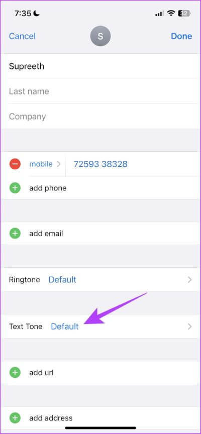 Tap-on-text-tone كيفية تشغيل تجاوز الطوارئ على iPhone للسماح بإشعارات محددة في وضع عدم الازعاج