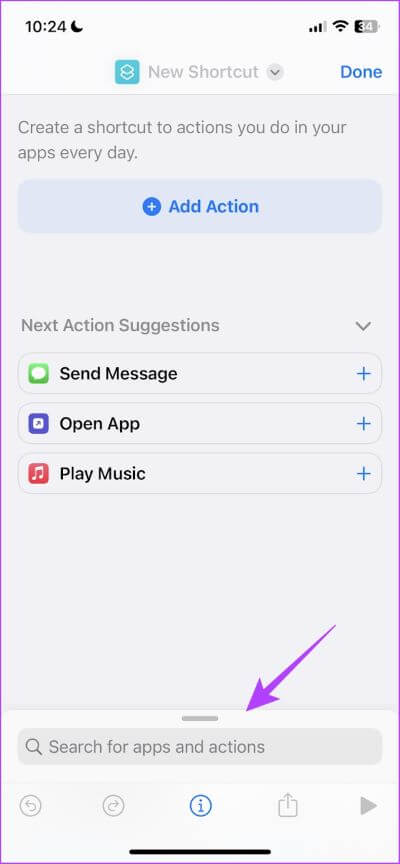 Tap-on-the-Search-Bar كيفية عمل قائمة تشغيل على Apple Music وفرزها على iPhone