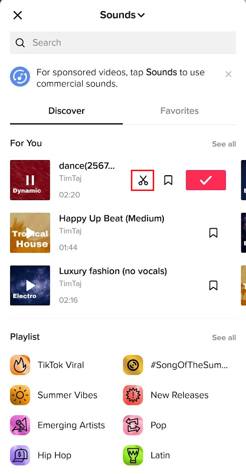Tap-on-the-scissors-icon-to-trim-it كيفية قص الصوت على TikTok