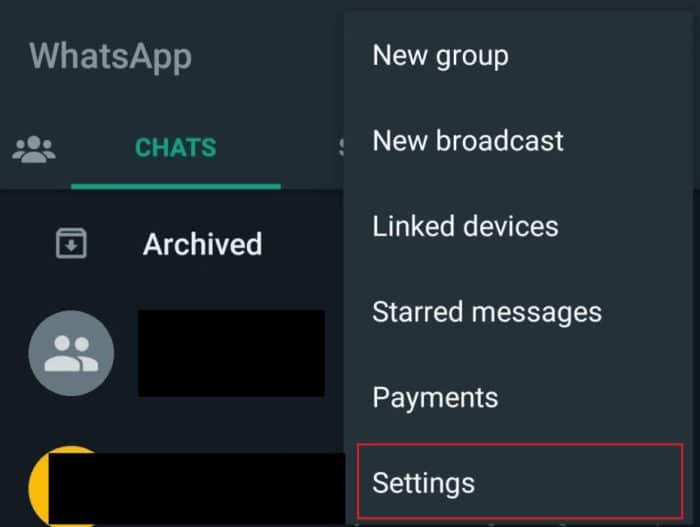 Tap-on-the-three-dotted-icon-Settings-from-the-top-right-corner-e1671045263629 هل يعطيك WhatsApp رقم الهاتف منه؟