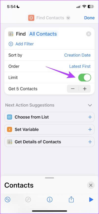 Turn-on-Limit كيفية فرز جهات الاتصال على iPhone و iPad بالاسم الأول أو اسم العائلة