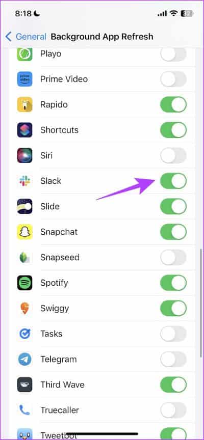 Turn-on-Toggle-for-Slack 8 إصلاحات لعدم تحميل الصور في Slack على iPhone و Android