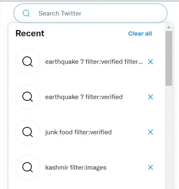 Twitter-Search-View-CLear-History.jpg كيفية البحث في Twitter مثل المحترفين