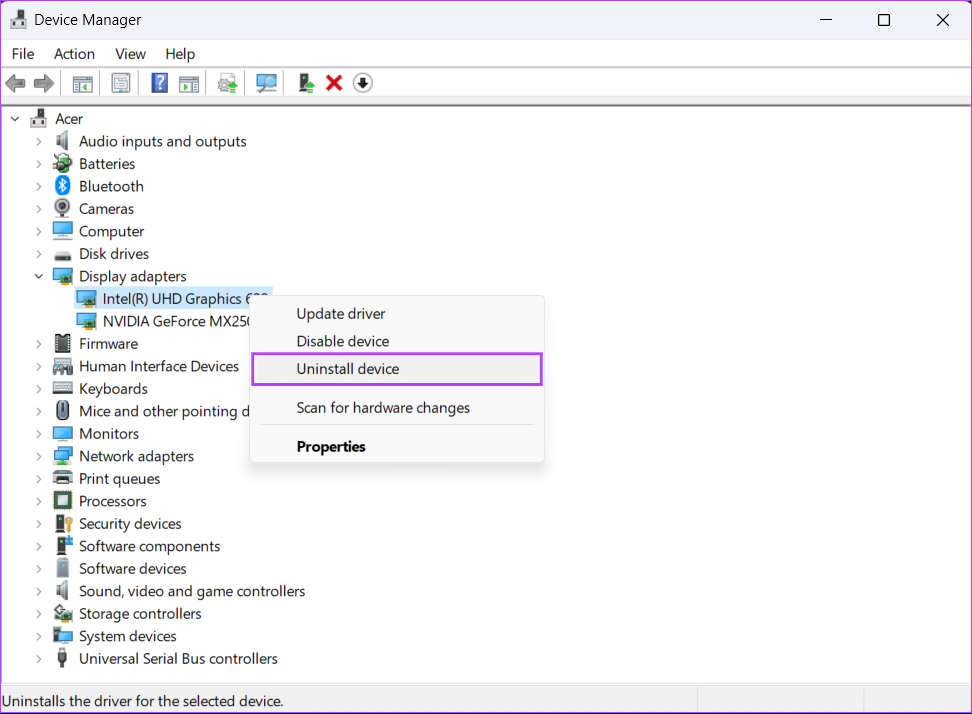 Uninstall-Device أفضل 9 طرق لإصلاح عدم تشغيل ألعاب Steam على Windows 11