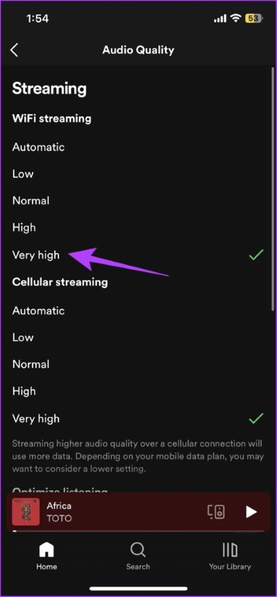 Very-high-475x1024-1 8 طرق لإصلاح جودة الصوت السيئة على تطبيق Spotify للجوال
