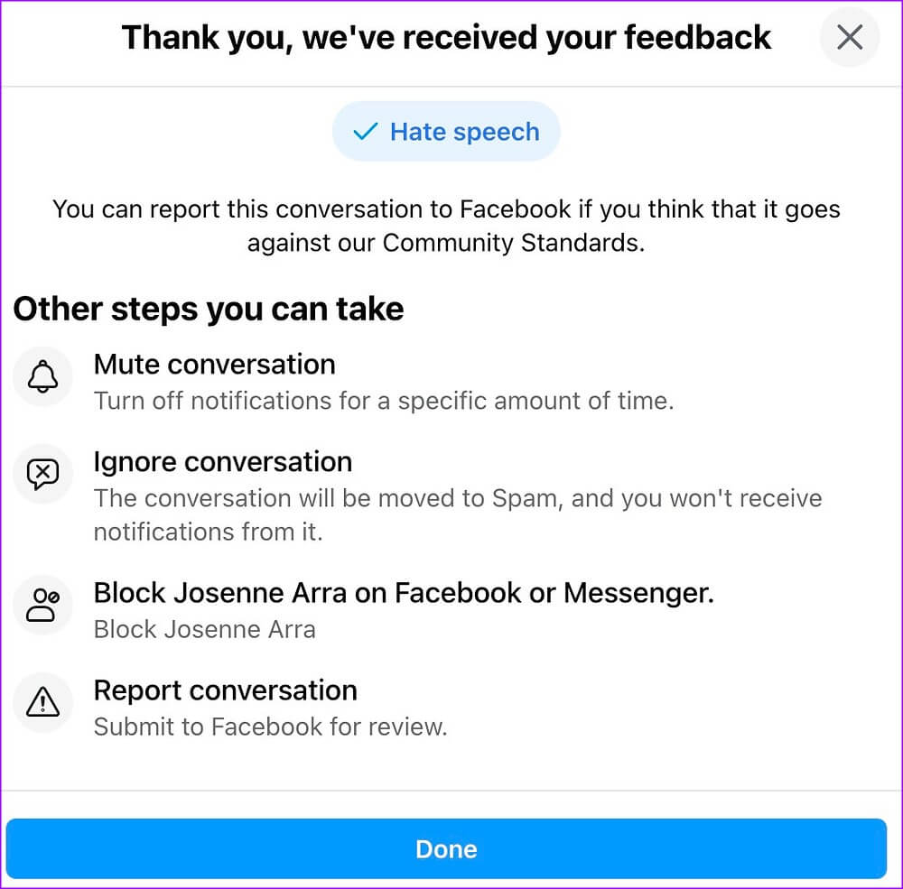 ماذا يحدث عندما تبلغ عن شخص ما على Facebook Messenger - %categories