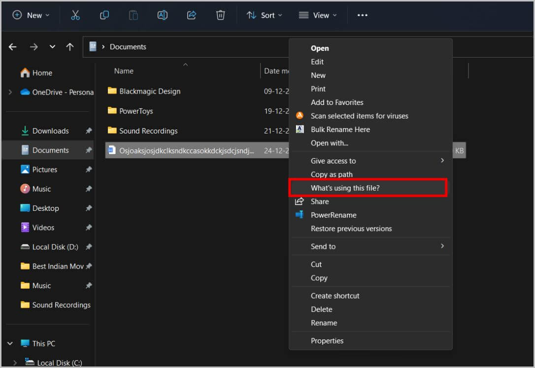 Whats-using-this-file اصلاح يتم فتح ملف / مجلد في برنامج آخر على Windows: كيفية البحث عنه وحذفه