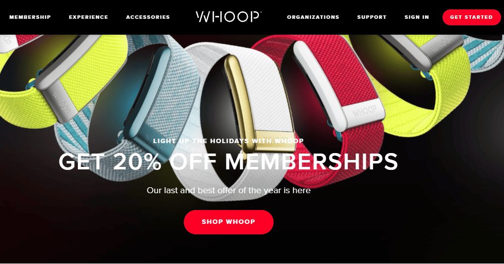 Whoop-Homepage ما هو سوار WHOOP؟
