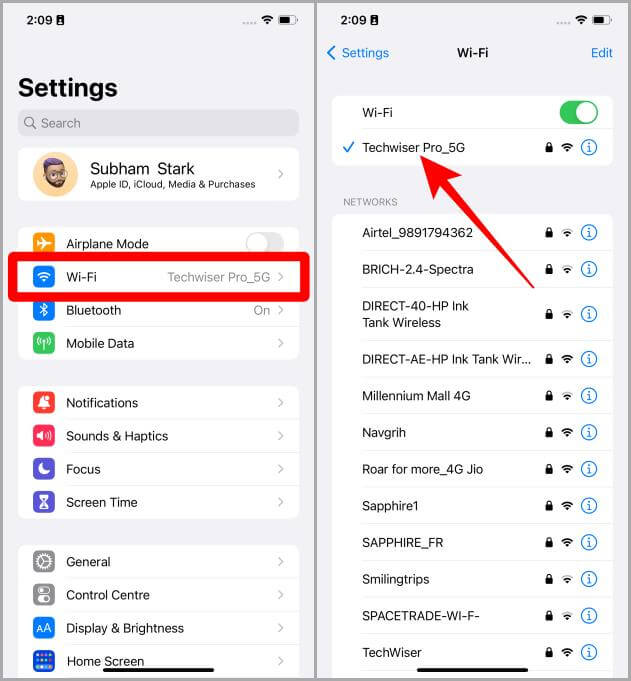 WiFi-Settings-iOS 5 طرق لإصلاح عدم اتصال iOS 16 بشبكة Wi-Fi