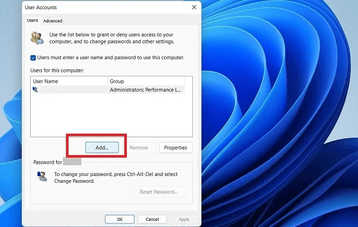 Win11-Without-Microsoft-Add-User.jpg كيفية استخدام Windows 11 بدون حساب Microsoft