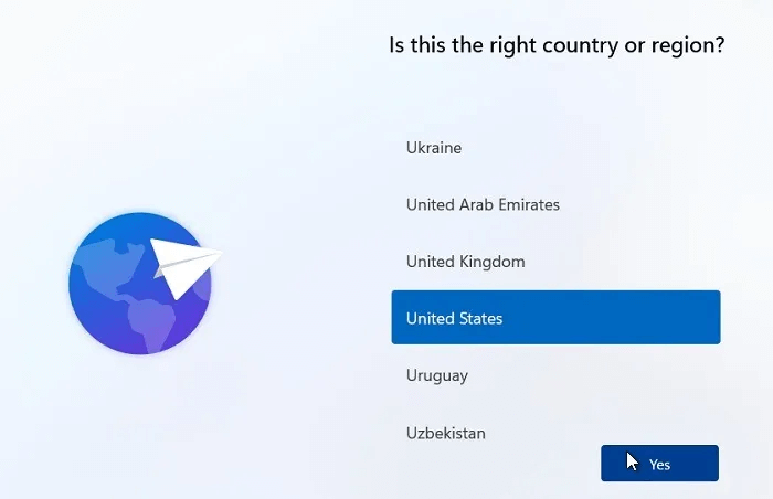 Win11-Without-Microsoft-Select-Country.jpg كيفية استخدام Windows 11 بدون حساب Microsoft