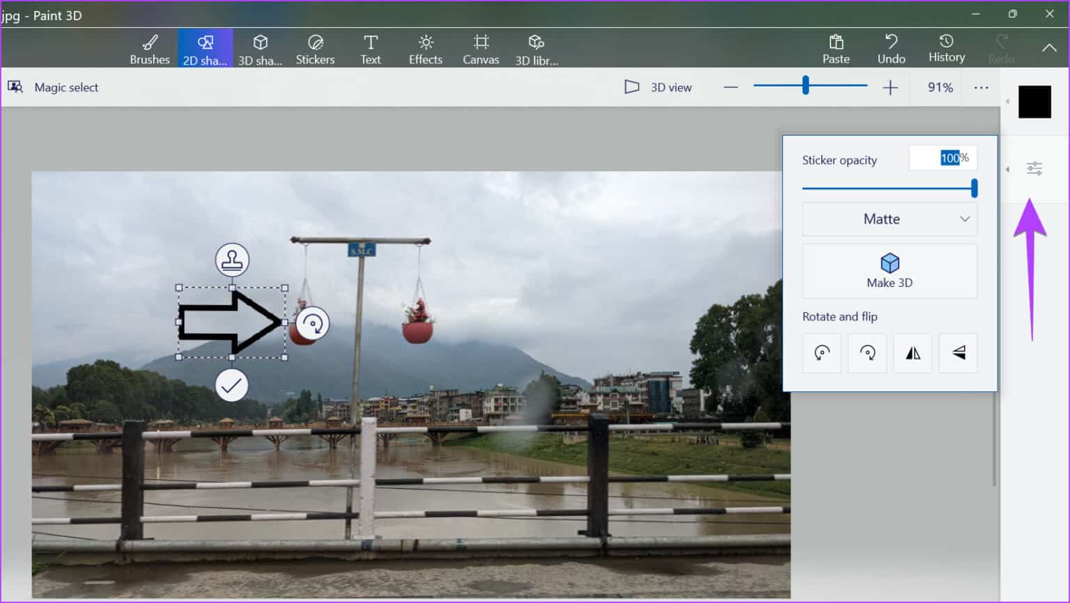 Windows-Paint-3D-Arrow-Edit-Style-1536x866-1 4 طرق لإضافة أسهم أو نص إلى الصور على Windows