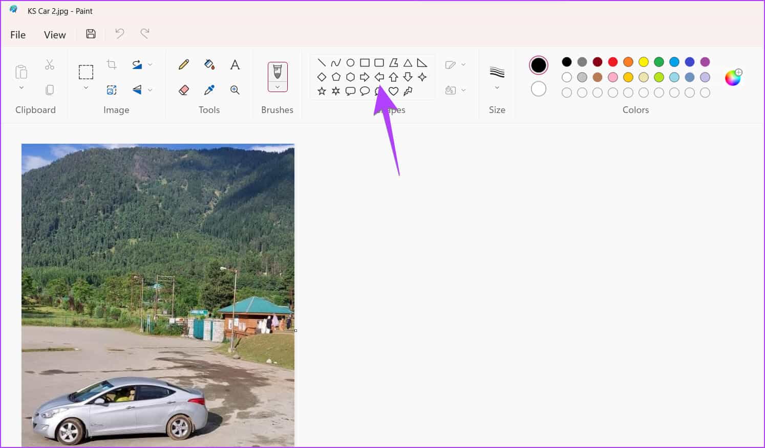 Windows-Paint-Add-Arrow 4 طرق لإضافة أسهم أو نص إلى الصور على Windows
