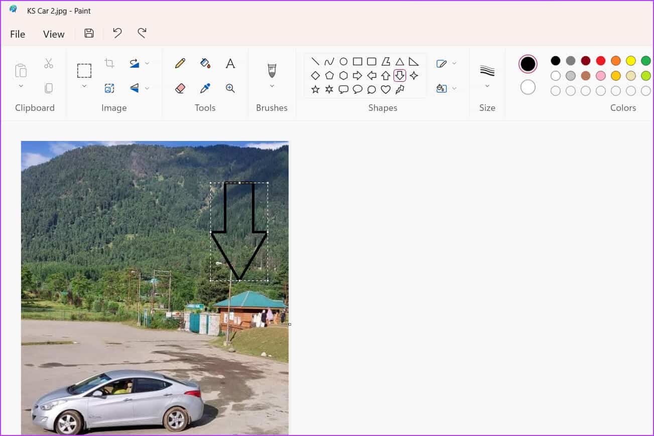 Windows-Paint-Arrow-Added 4 طرق لإضافة أسهم أو نص إلى الصور على Windows