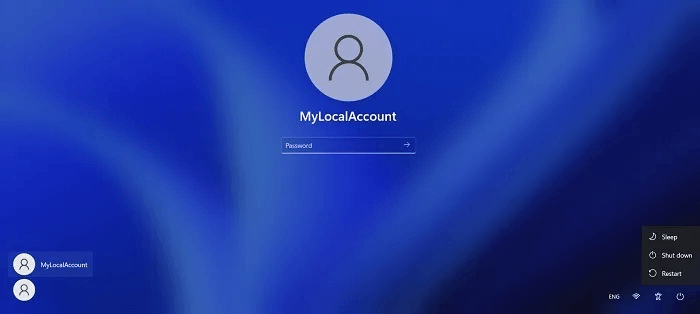 Windows11-User-Profile-Restart-After-Removal-Local-Account.jpg كيفية إصلاح خطأ "فشل خدمة ملف تعريف المستخدم في تسجيل الدخول" على Windows