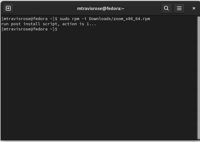 Zoom-Fedora-Command-Line-Install-e1637630412830.png كيفية تثبيت Zoom على Linux
