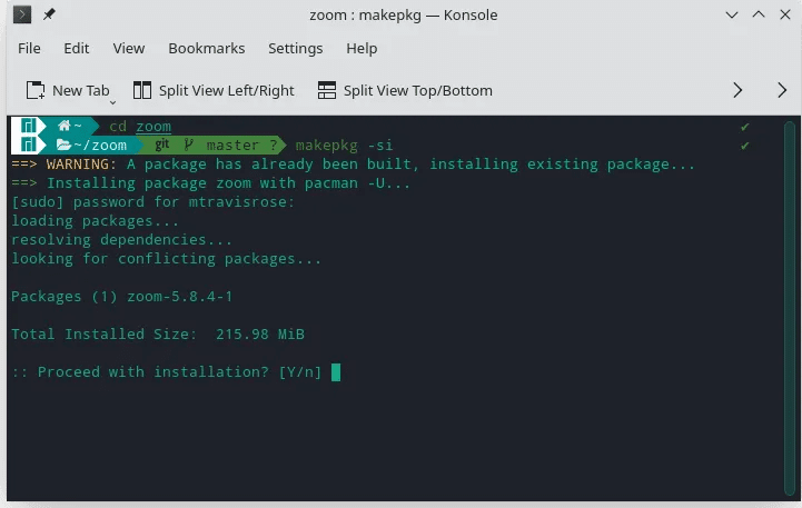 Zoom-Manjaro-makepkg-1-e1637632234335.png كيفية تثبيت Zoom على Linux