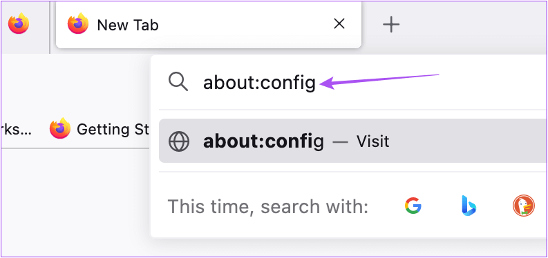 about-config-firefox أفضل 8 إصلاحات لعدم عمل YouTube في Firefox على Mac