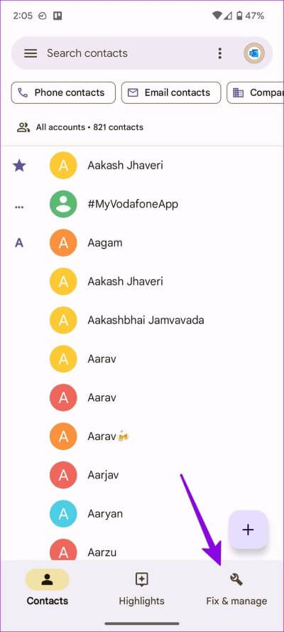 add-Outlook-contacts-on-Android-10 أفضل 3 طرق لإضافة جهات اتصال Outlook على Android