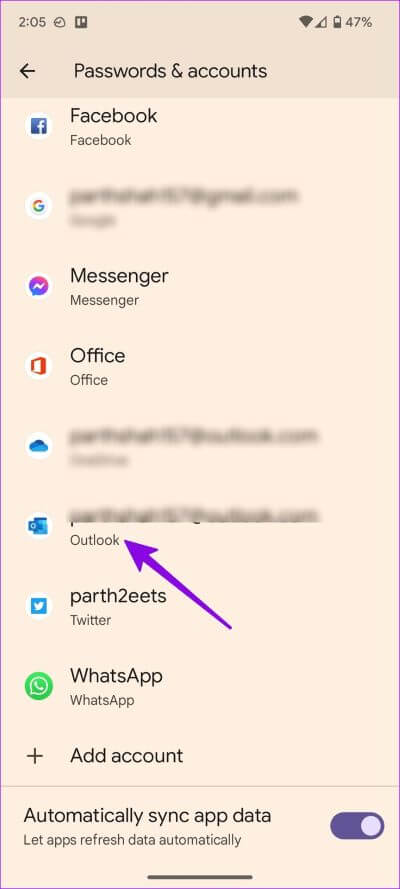 add-Outlook-contacts-on-Android-13 أفضل 3 طرق لإضافة جهات اتصال Outlook على Android