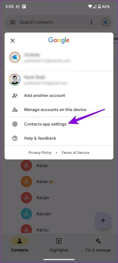 add-Outlook-contacts-on-Android-7 أفضل 3 طرق لإضافة جهات اتصال Outlook على Android