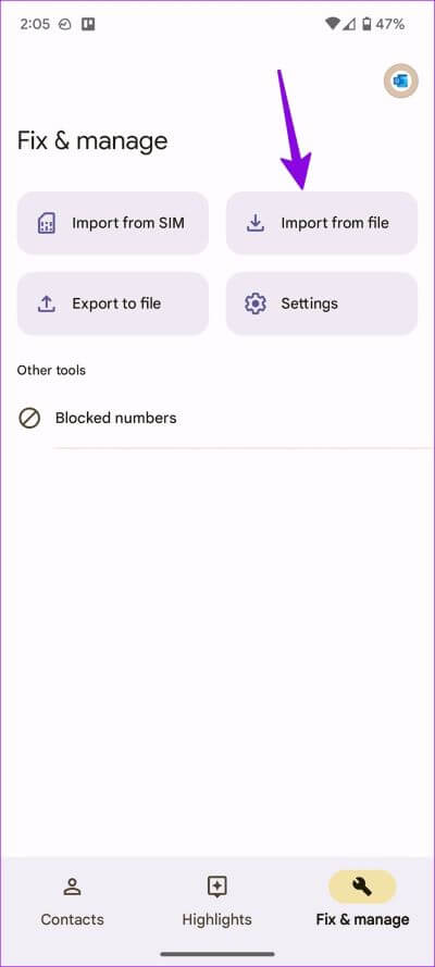 add-Outlook-contacts-on-Android-9 أفضل 3 طرق لإضافة جهات اتصال Outlook على Android