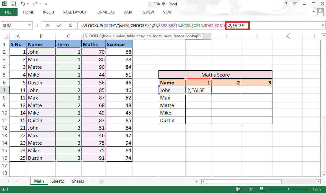 add-comma-to-move-to-the-range_lookup-argument كيفية استخدام VLOOKUP بمعايير متعددة