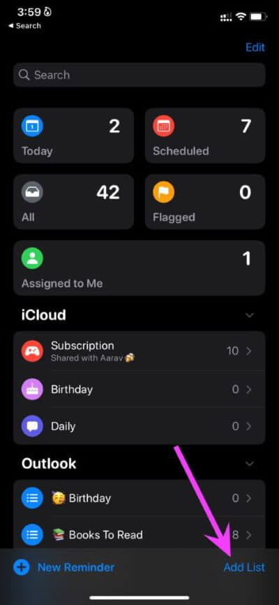 add-list-473x1024-1 كيفية التعاون في Apple Reminders على iPhone و iPad