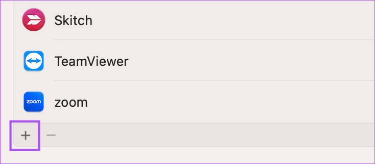 add-new-app-to-enable-screen-recording-mac أفضل 7 إصلاحات لعدم عمل مسجل الشاشة على نظام Mac