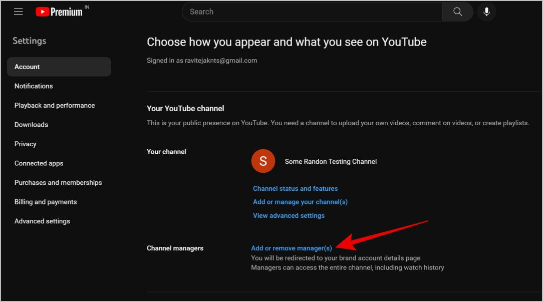add-or-remove-managers-on-YouTube كيفية حذف قناتك على YouTube وقناة العلامة التجارية مع YouTube
