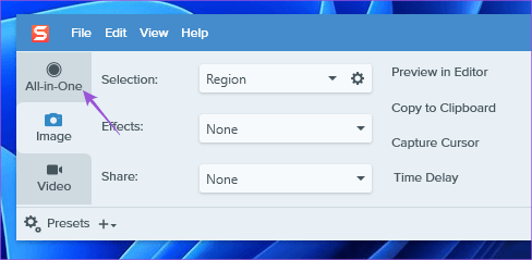 all-in-one-snagit-windows-11 أفضل 4 طرق لتسجيل الشاشة بدون Xbox Game Bar على Windows 11