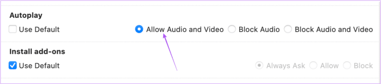 allow-autoplay-whatsapp-web-firefox-768x171-1 أفضل 5 إصلاحات لعدم وجود صوت في WhatsApp للويب على Mac و Windows