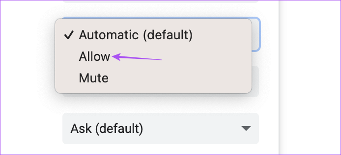 allow-sound-in-whatsapp-web-chrome أفضل 5 إصلاحات لعدم وجود صوت في WhatsApp للويب على Mac و Windows