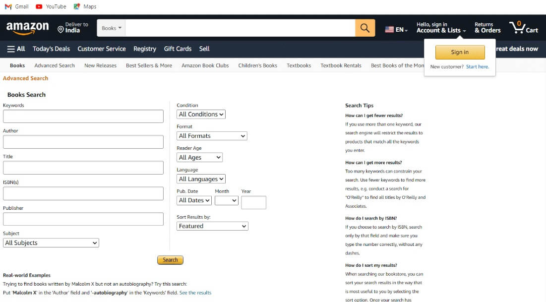 amazons-advanced-book-search كيفية العثور على كتاب باستخدام وصف غامض