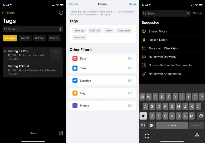 apple-notes-search-options-ios-15.jpeg مقارنة بين Google Keep و Evernote و Apple Notes: ما هو أفضل تطبيق لتدوين الملاحظات؟